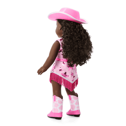 Glam Pink Cowgirl Outfit for 18-inch Dolls