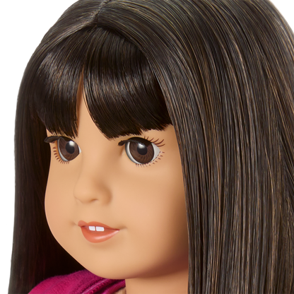 Truly Me™ 18-inch Doll #130 with straight black-brown hair