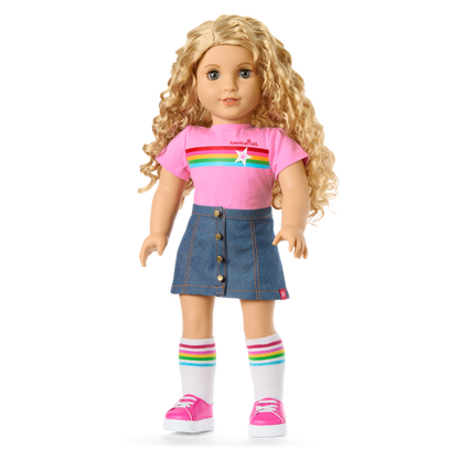 Truly Me™ 18-inch Doll #115 with curly blonde hair