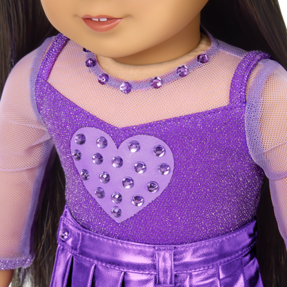 February Amethyst Bliss Outfit for 18-inch Dolls