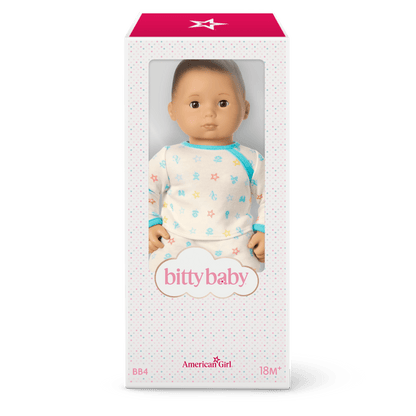 Bitty Baby® Doll #4 with black hair in Pastel Blue