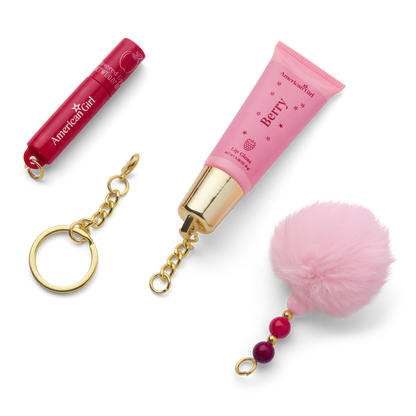 American Girl™ Lip Gloss Keychain Set for Girls