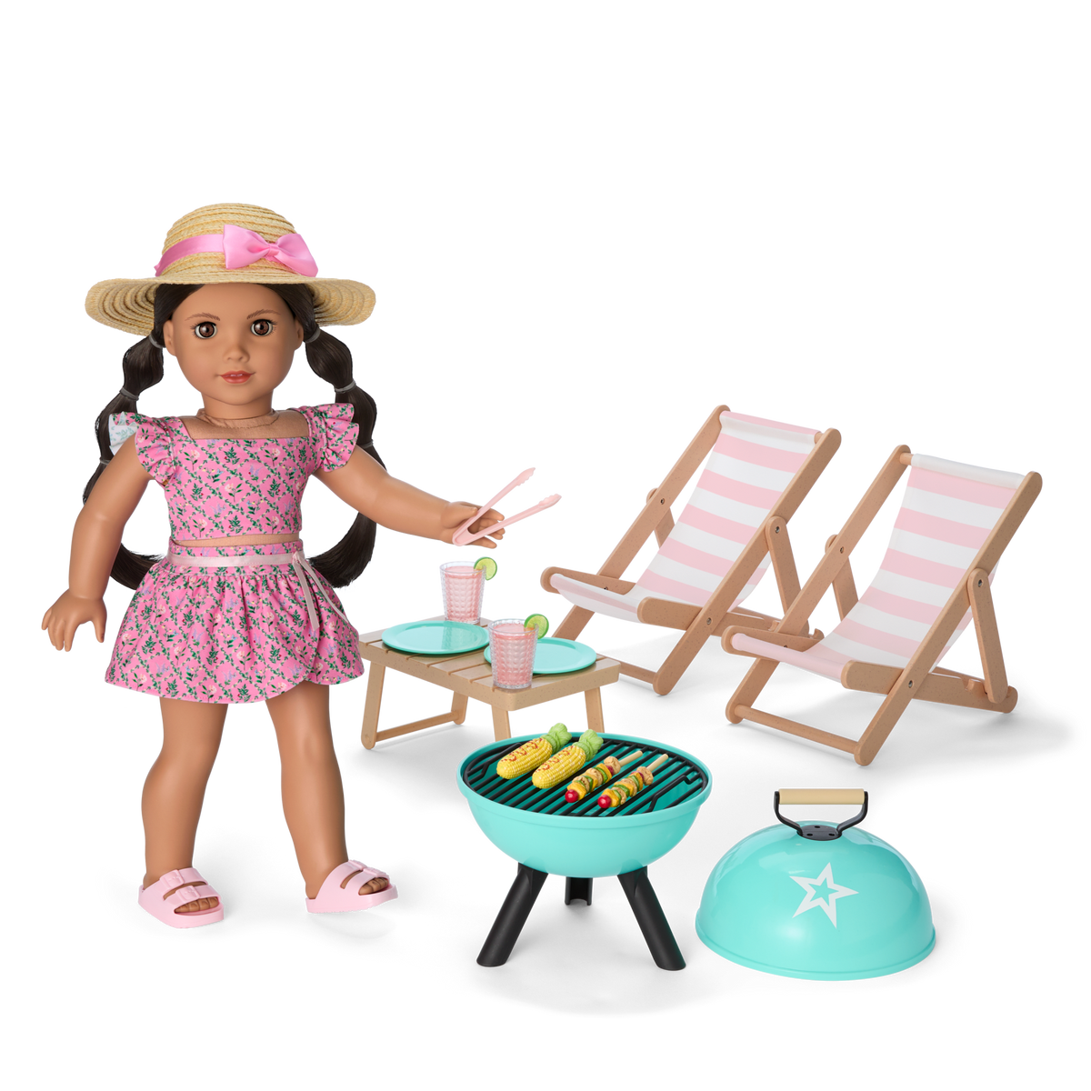 Raquel's™ Beach Chairs & Barbecue Set for 18-inch Dolls (Girl of the Year™ 2026)