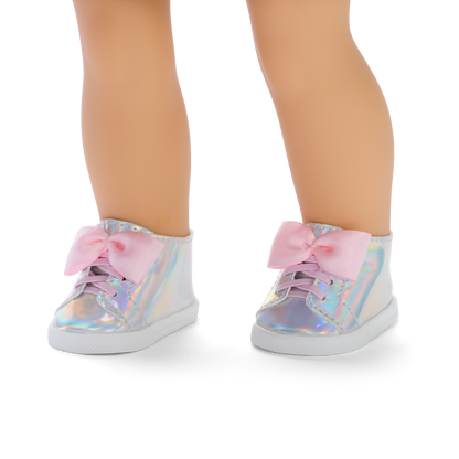 American Girl® x Harlem’s Fashion Row Cherry Blossom Couture Bow Shirt & Jean Skirt for 18-inch Dolls