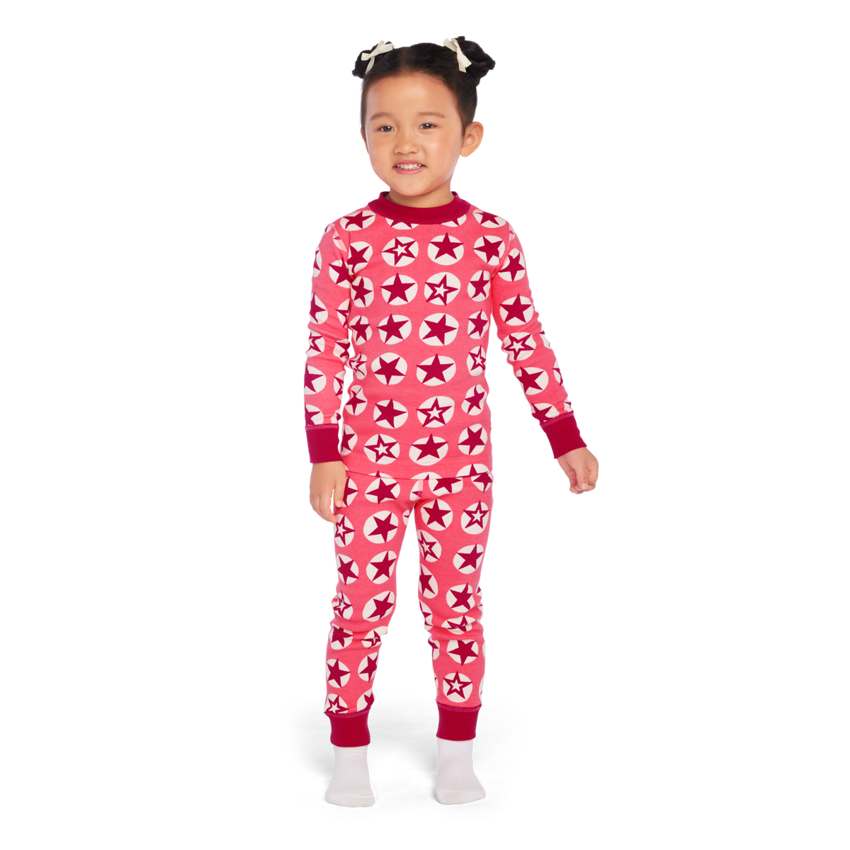 American Girl® x Hanna Andersson Berry Bright Stars Pajamas for Little Girls & Bitty Baby® Dolls