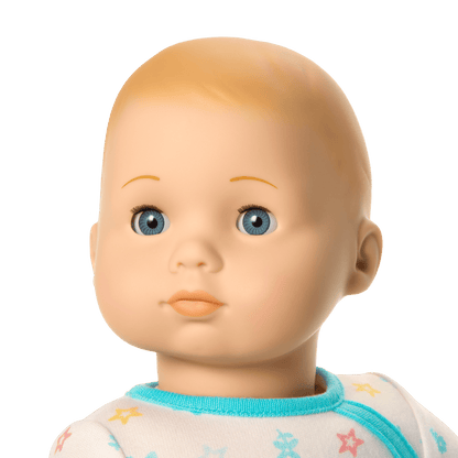 Bitty Baby® Doll #3 with blonde hair in Pastel Blue