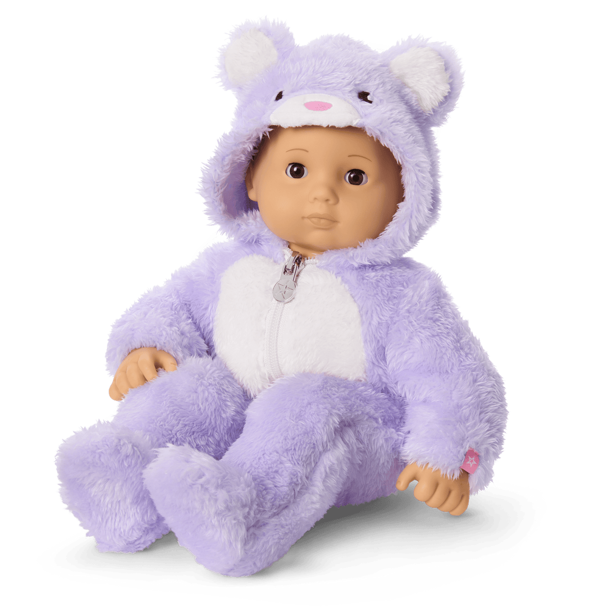 Lovable Lavender Bear One-Piece Outfit for Bitty Baby® Dolls