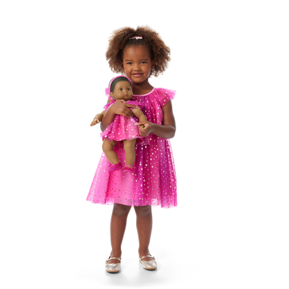 Pink Party-Ready Dress for Little Girls (Bitty Baby®)