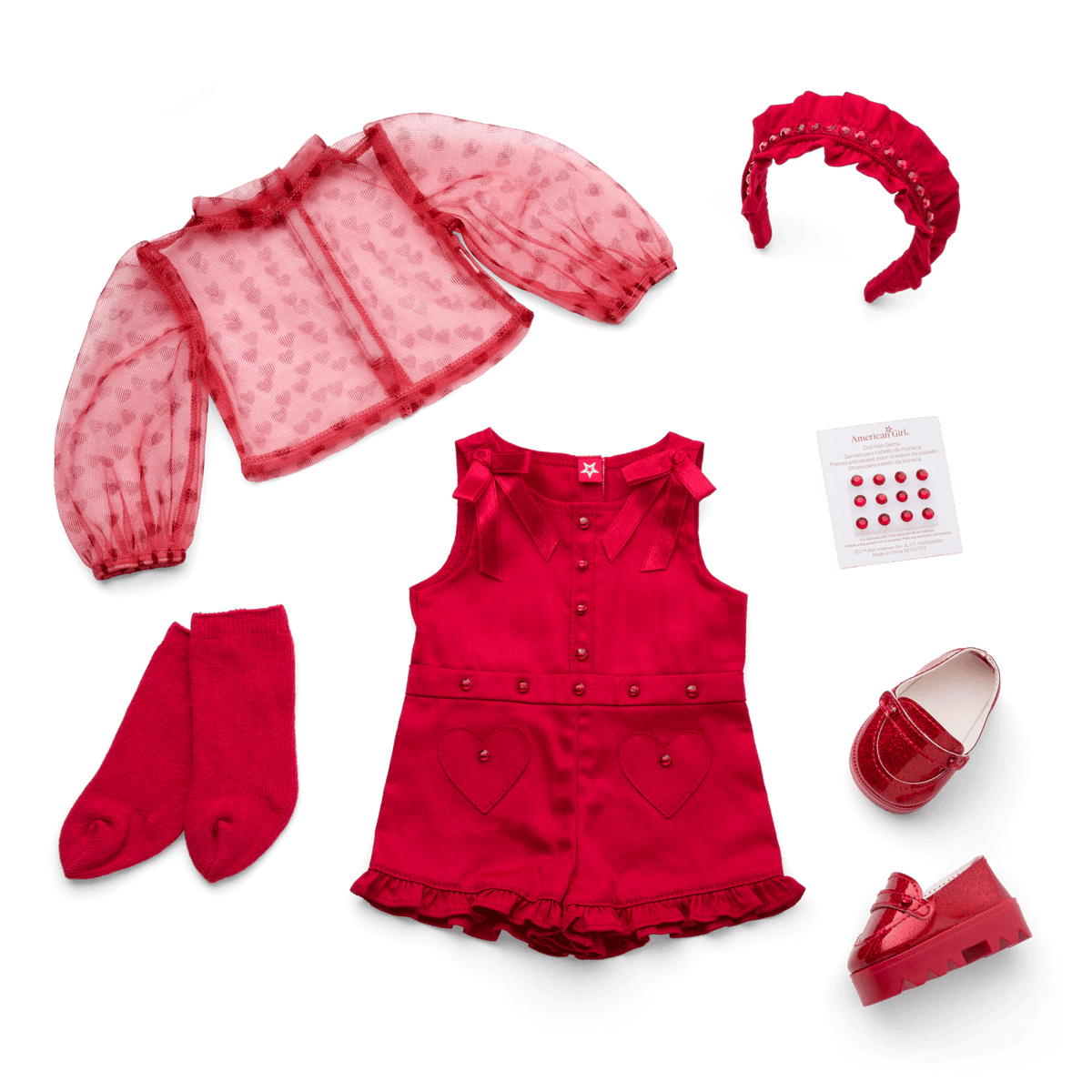 January Garnet Glam Outfit for 18-inch Dolls