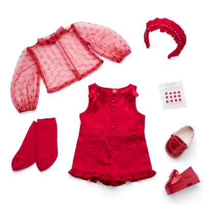 January Garnet Glam Outfit for 18-inch Dolls