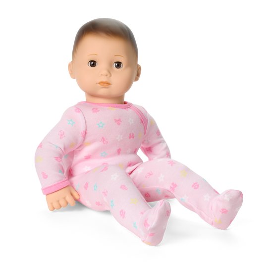 Bitty Baby® Doll #2 with brown hair in Pastel Pink