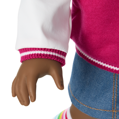 Truly Me™ 18-inch Doll #112 with curly dark-brown hair