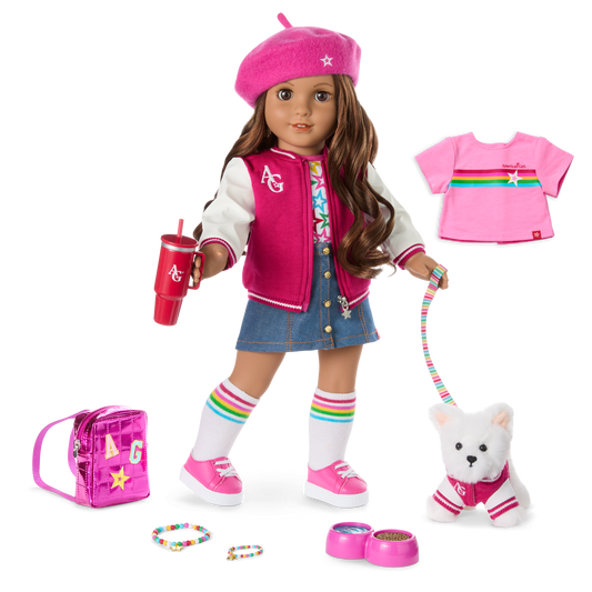 Truly Me™ 18-inch Doll #117, Puppy, Mini Backpack & Accessories AG™ Star Squad Bundle