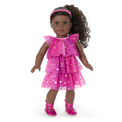 Pink Party-Ready Dresses for Girls & 18-inch Dolls