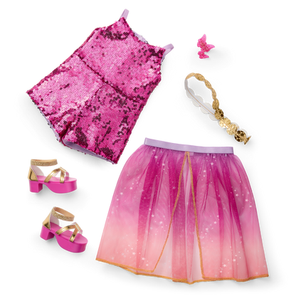 Glam Sparkly Concert Outfit for 18-inch Dolls