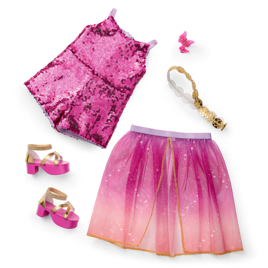 Glam Sparkly Concert Outfit for 18-inch Dolls