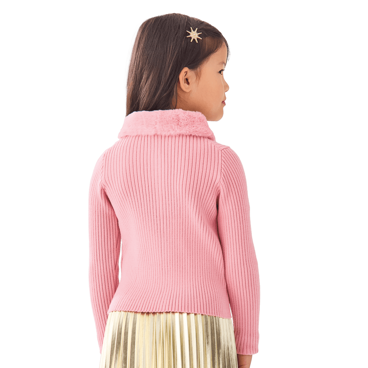 American Girl® x Janie and Jack Rosy Ribbed Cardigan for Girls