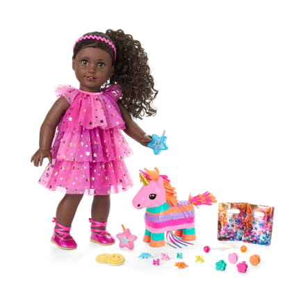 Pink Party-Ready Dresses & Accessories for Girls & 18-inch Dolls
