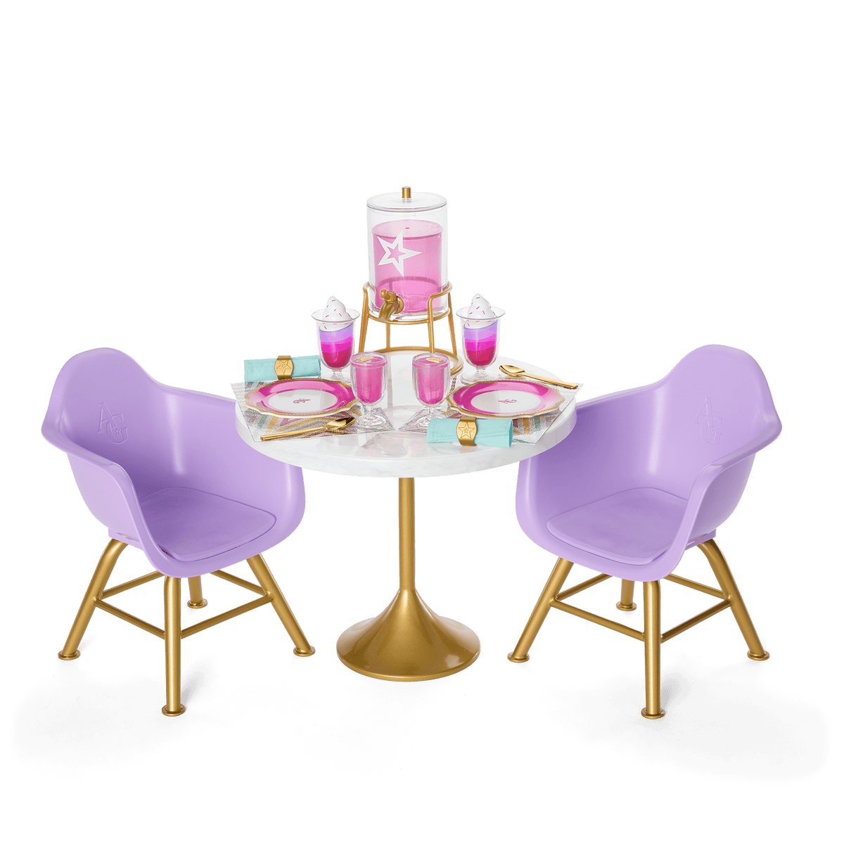 Kitchen Table for Two Set for 18-inch Dolls