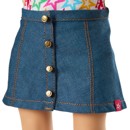 Truly Me™ 18-inch Doll #130 with straight black-brown hair