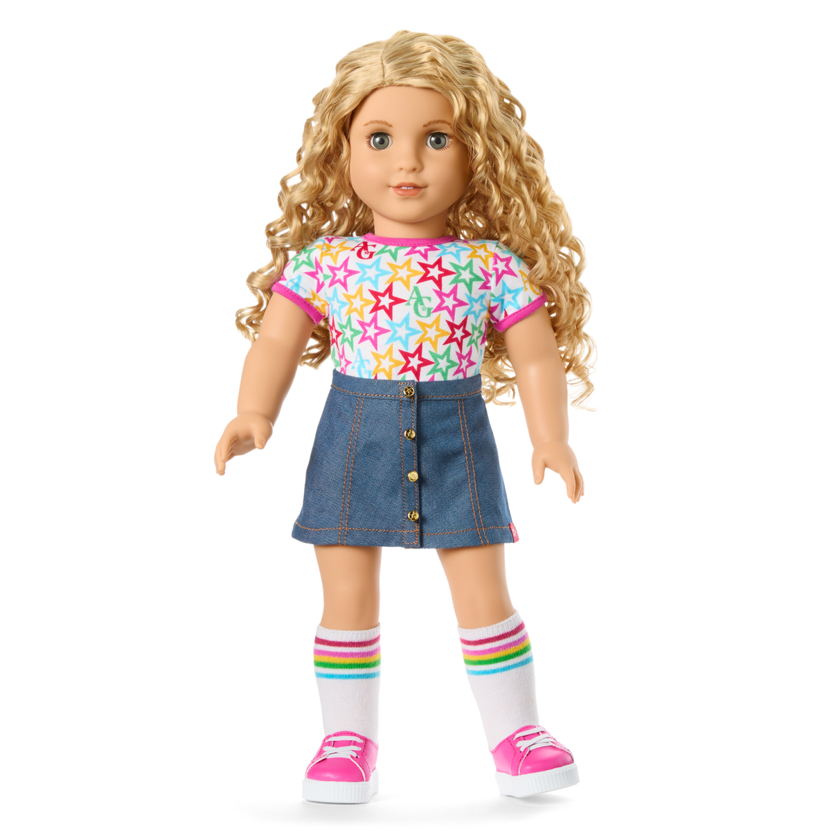 Truly Me™ 18-inch Doll #115 with curly blonde hair