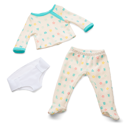 Bitty Baby® Doll #4 in Pastel Blue + Bear Friend & Board Book