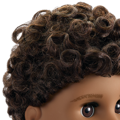 Truly Me™ 18-inch Doll #113 with curly dark-brown hair