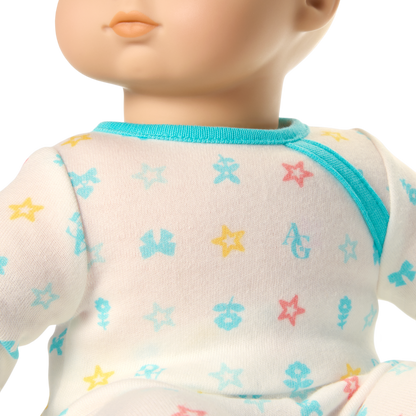 Bitty Baby® Doll #3 with blonde hair in Pastel Blue