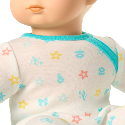 Bitty Baby® Doll #6 with red hair in Pastel Blue