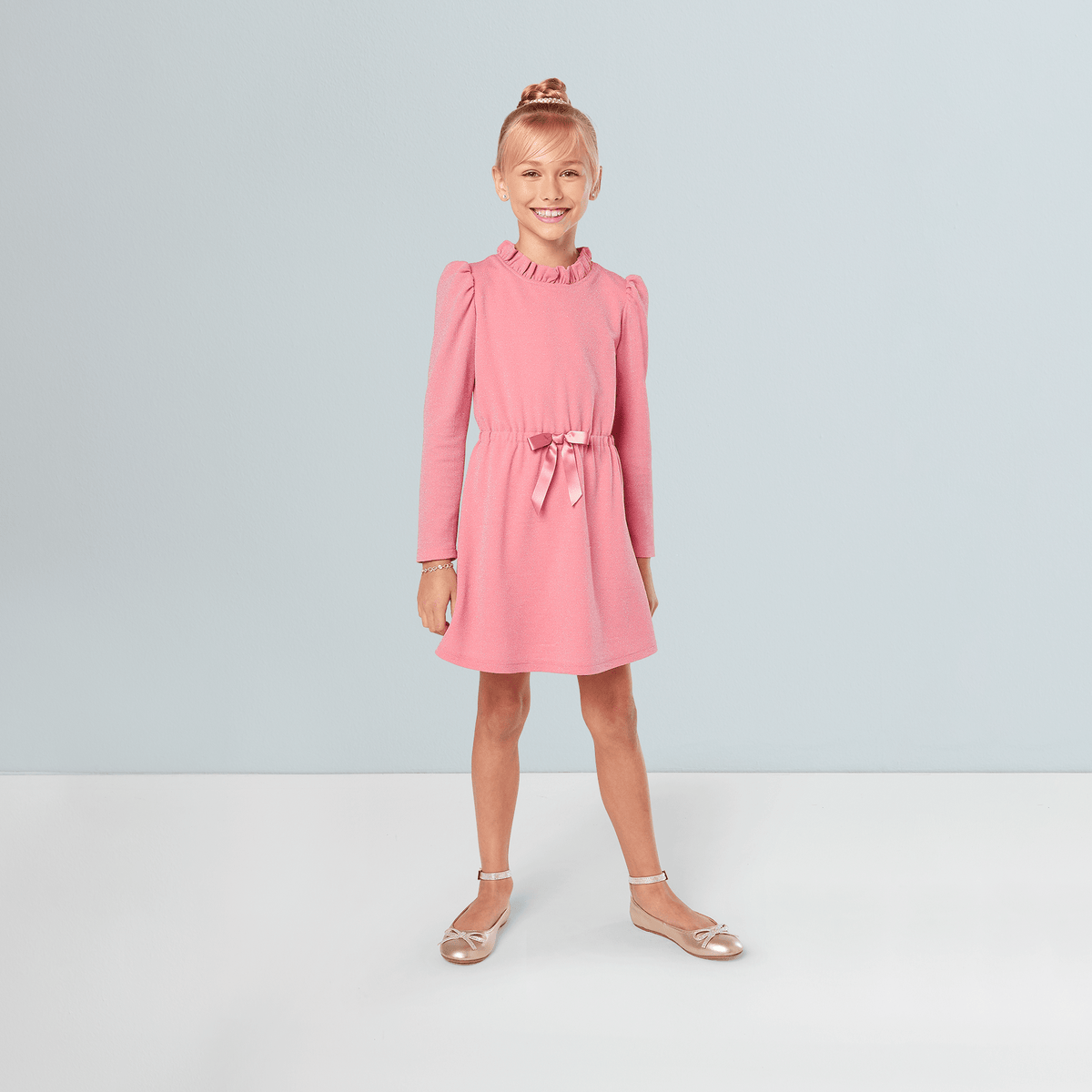American Girl® x Something Navy Rosy Radiance Puff-Sleeve Dress for Girls
