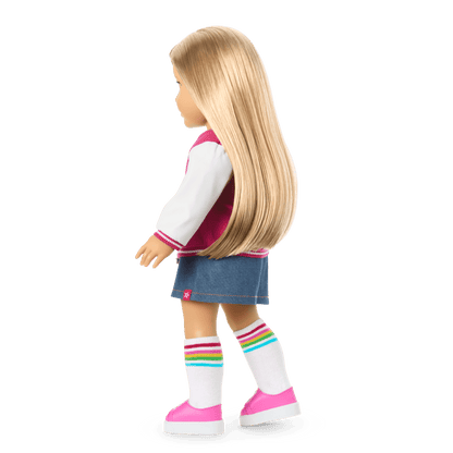 Truly Me™ 18-inch Doll #131 with straight blonde hair