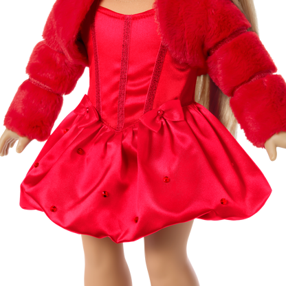 July Ruby Beauty Outfit for 18-inch Dolls