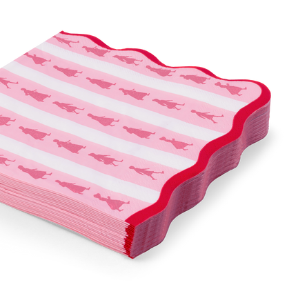 American Girl™ x Bonjour Fête Pink Stripe Large Napkins (Set of 20)