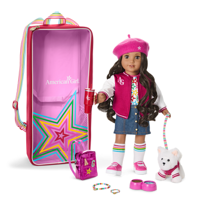 Truly Me™ 18-inch Doll #108, Accessories, Puppy & Doll Carrier