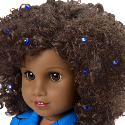 September Sapphire Sparkle Outfit for 18-inch Dolls