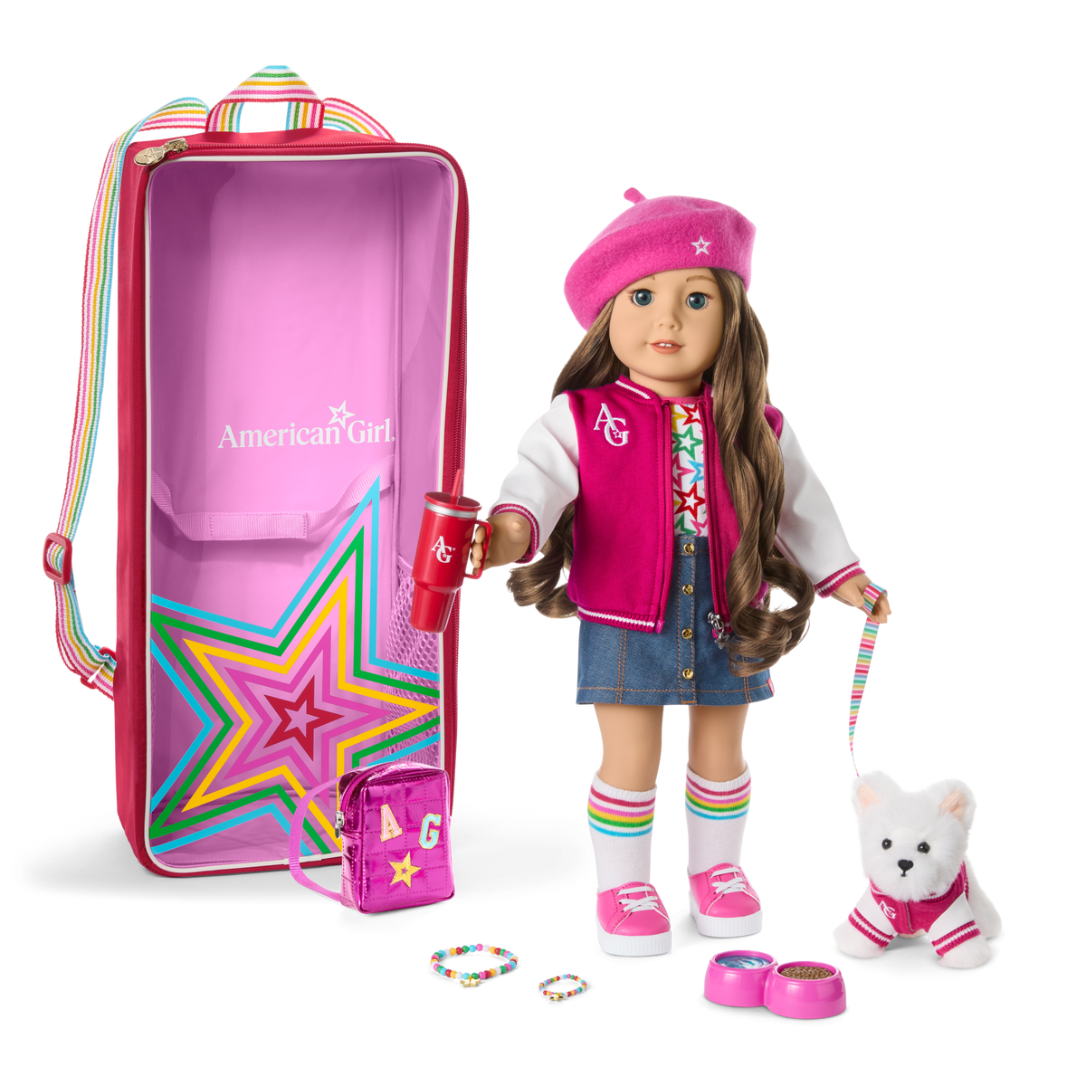 Truly Me™ 18-inch Doll #126, Accessories, Puppy & Doll Carrier
