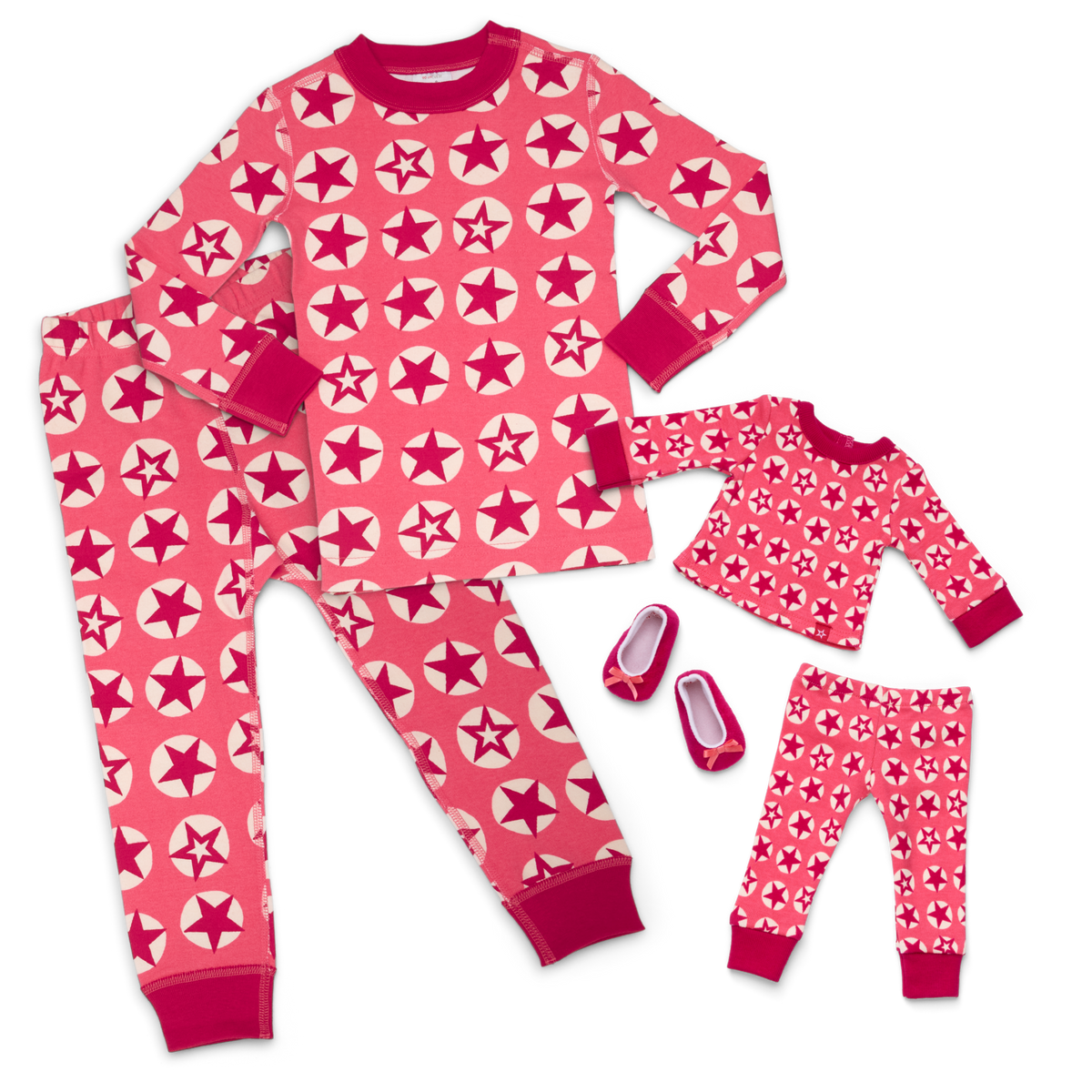 American Girl® x Hanna Andersson Berry Bright Stars Pajamas for Girls & 18-inch Dolls