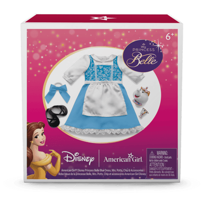 American Girl® Disney Princess Belle Blue Dress, Mrs. Potts, Chip & Accessories for 18-inch Dolls