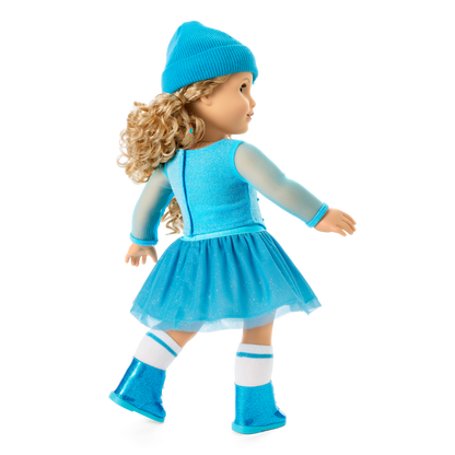 December Blue Brilliance Topaz Outfit for 18-inch Dolls