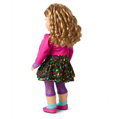 Courtney's™ Splatter Print Dress for 18-inch Dolls (Historical Characters)