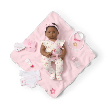 Bitty Baby® Doll #1 with black hair Care & Play Set