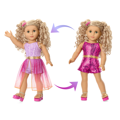 Glam Sparkly Concert Outfit for 18-inch Dolls