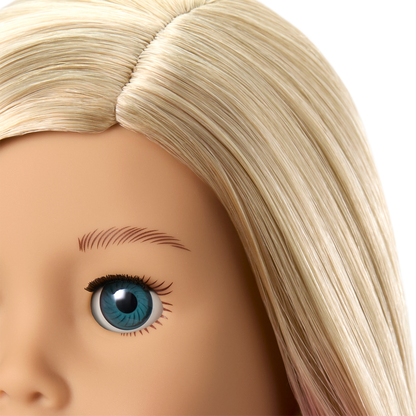 Truly Me™ 18-inch Doll #100 with straight layered blonde hair