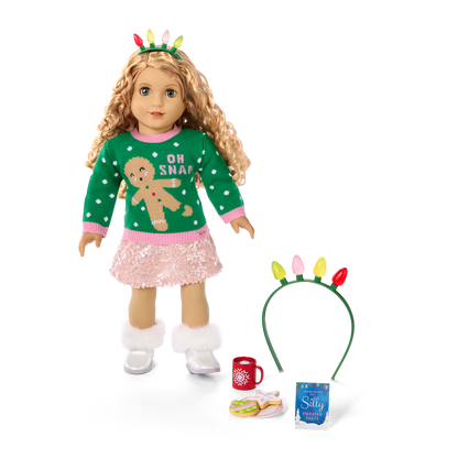 Christmas Party Sweater for 18-inch Dolls