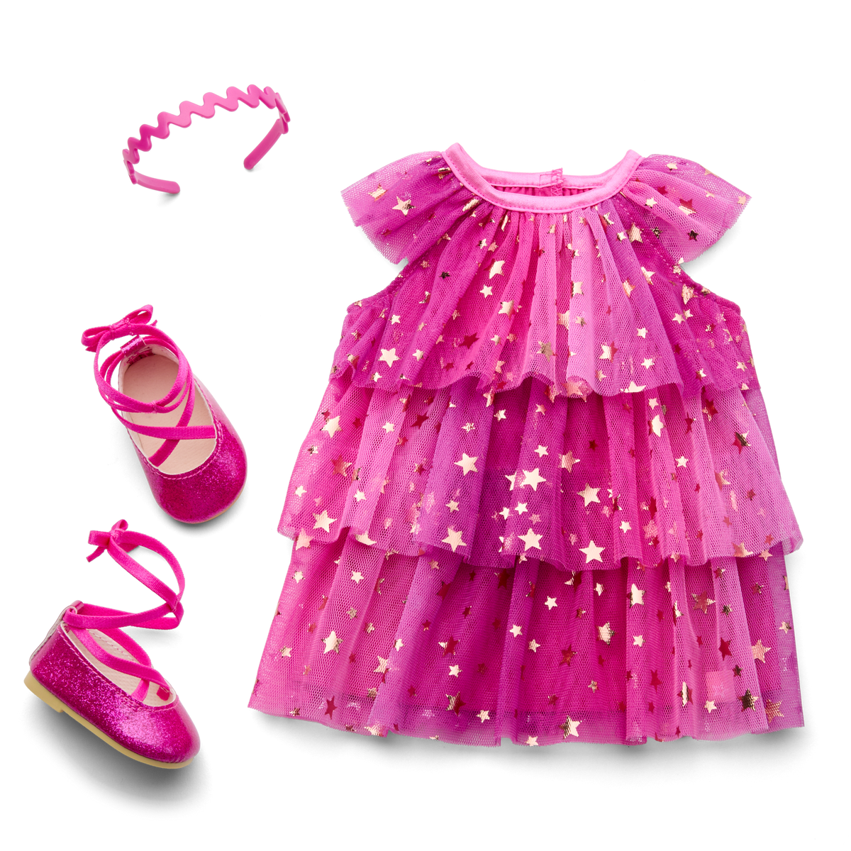 Pink Party-Ready Dresses & Accessories for Girls & 18-inch Dolls