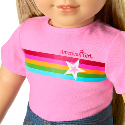 Truly Me™ 18-inch Doll #131 with straight blonde hair
