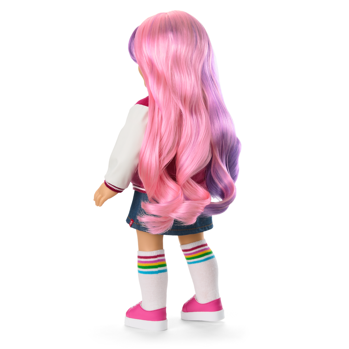 Truly Me™ 18-inch Doll #116 with wavy purple-and-pink hair
