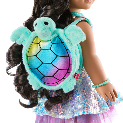 Shimmering Sea Turtle Backpack & Accessory Set for 18-inch Dolls