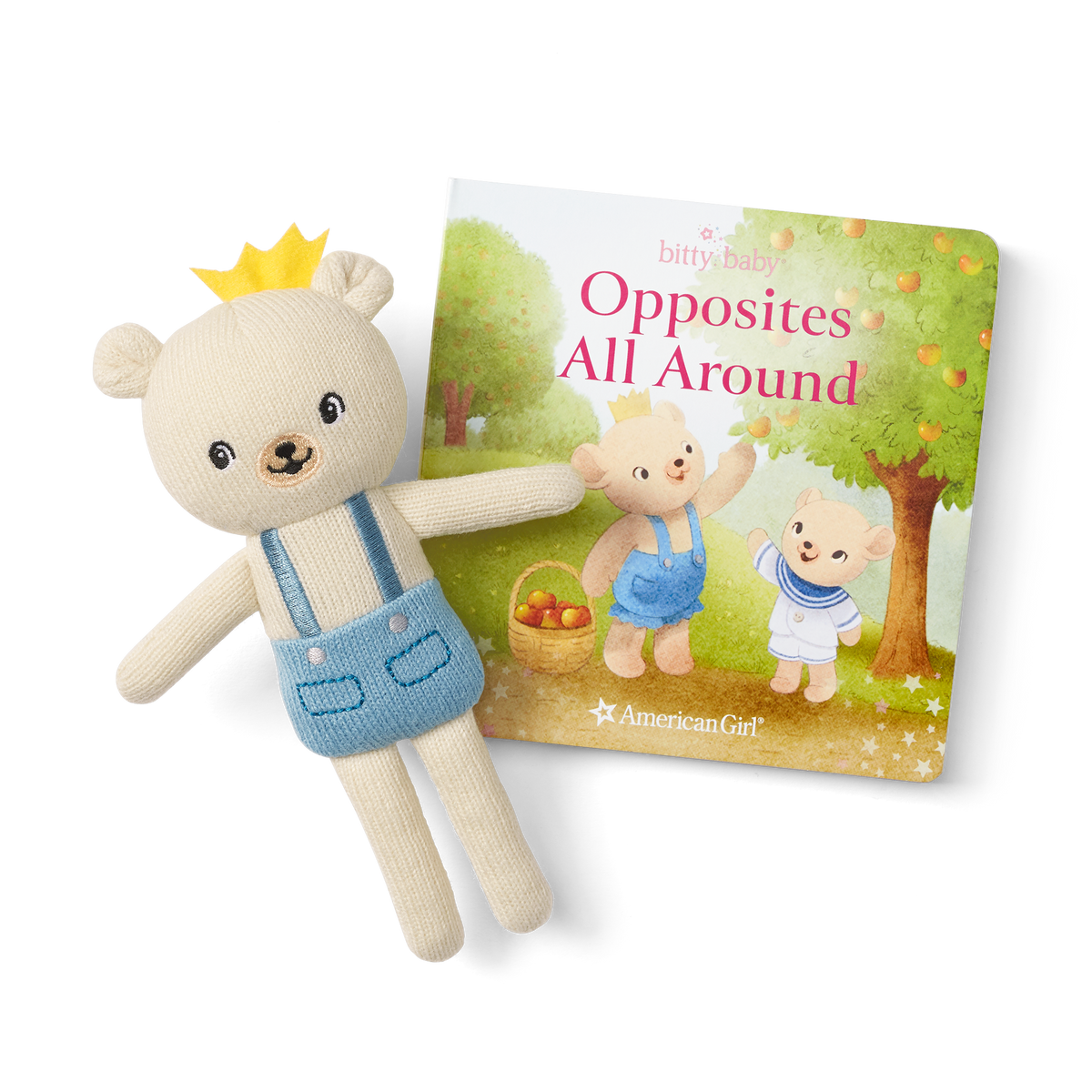 Bitty Baby® Doll #1 in Pastel Blue + Bear Friend & Board Book