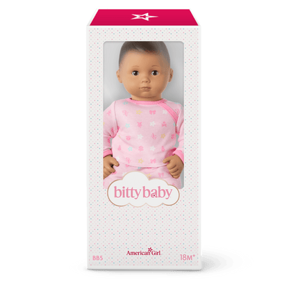 Bitty Baby® Doll #5 with dark-brown hair in Pastel Pink